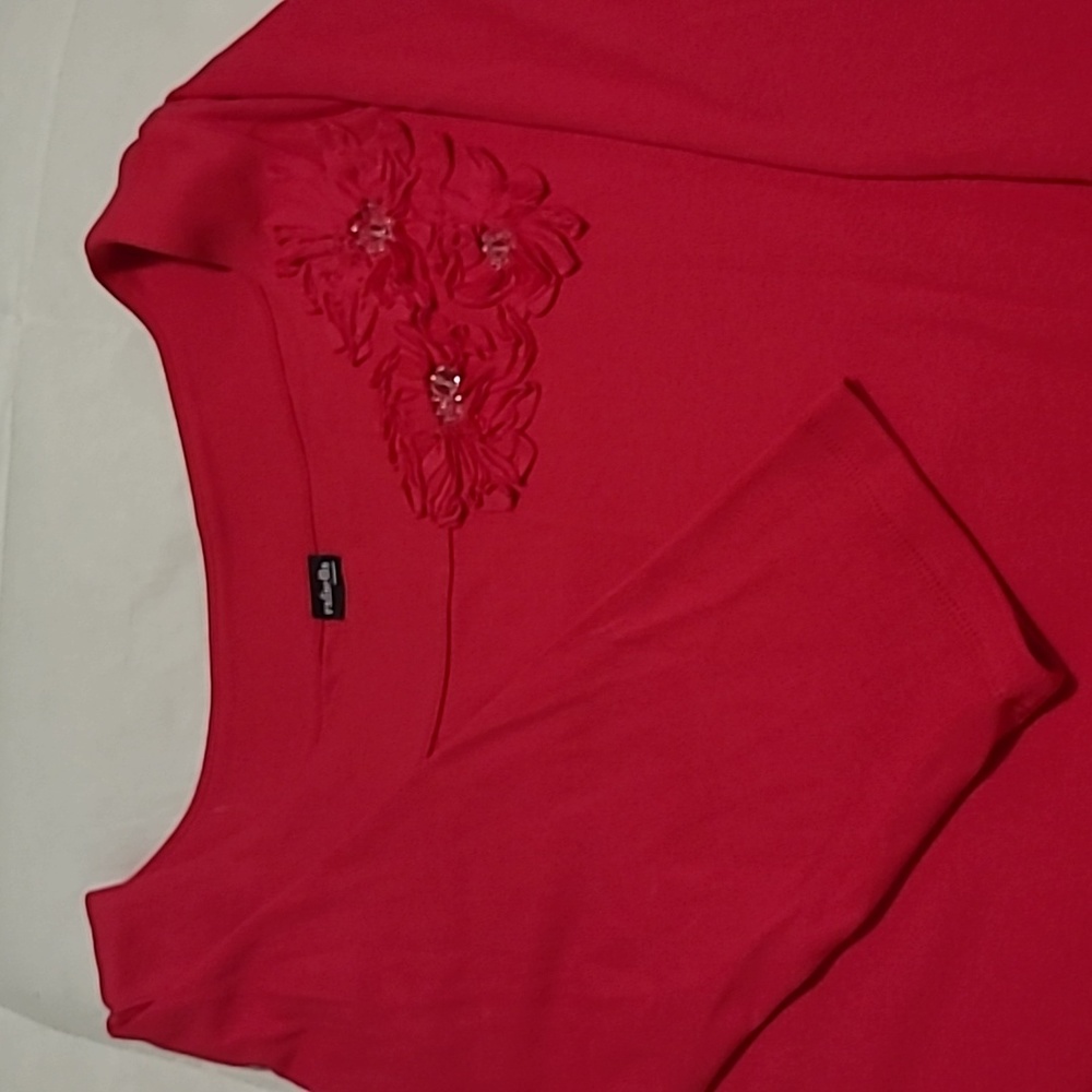 Wide Neck Hot Pink Top